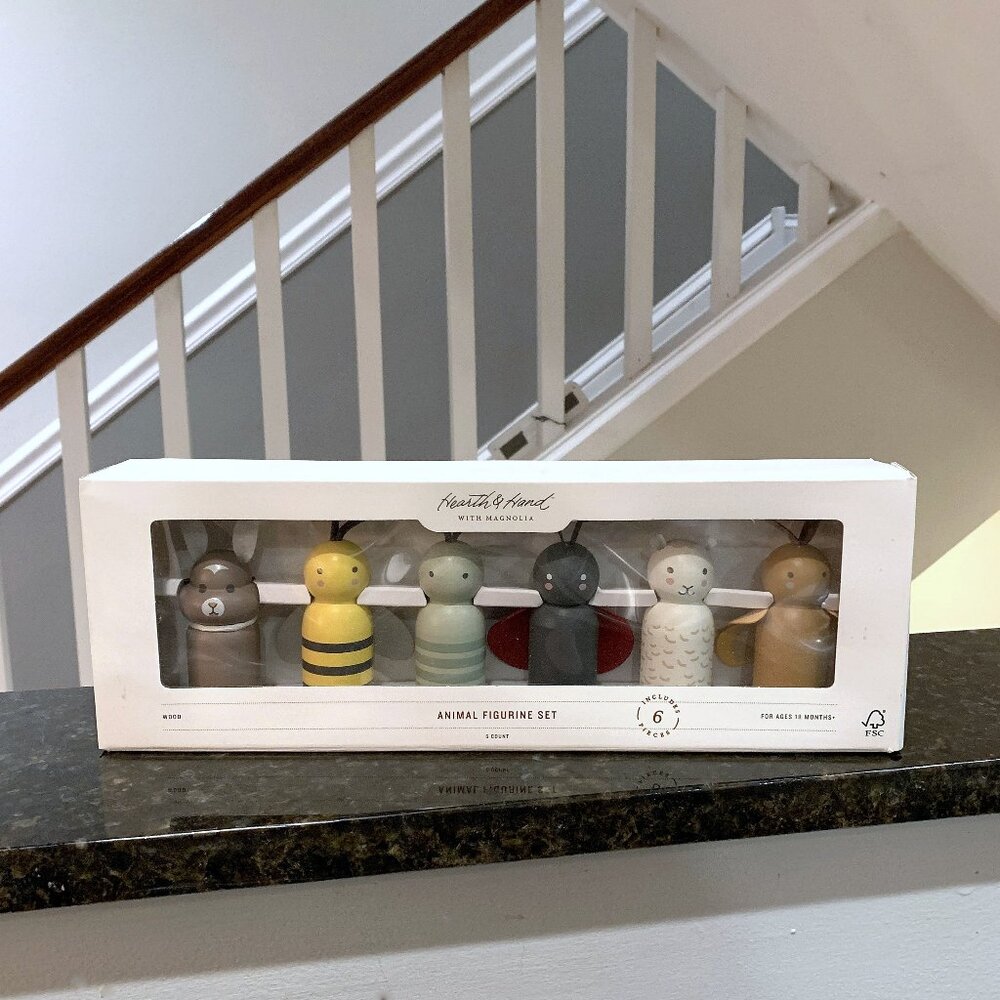 Hearth & Hand with Magnolia Spring Peg Pals Animal Toy Wood Figurines NEW 2024